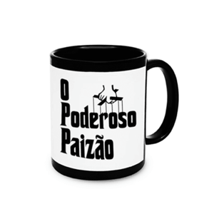 Caneca com tarja branca