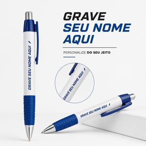 00511 Caneta Plástica com borracha