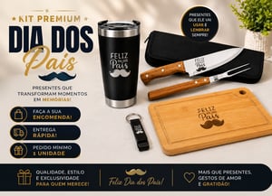 KIT DIA DOS PAIS PREMIUM + CHAVEIRO DE BRINDE