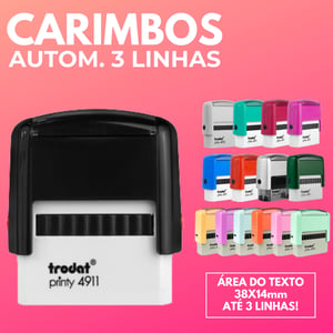 CARIMBO MÉDIO TRODAT 3,7X1,4CM      