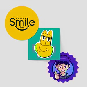 Adesivo Couchê Redondo Papel Couchê Adesivo 5x5cm 4x0 Brilho Meio Corte 