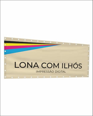 Lona Impressa Lona  4x0 Brilho Ilhós 