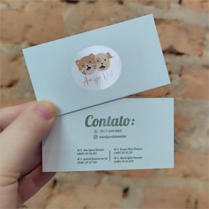 Cartão de Visitas Laminado com Verniz Localizado