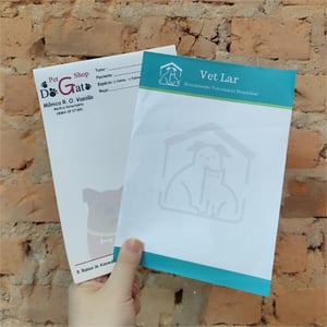 Bloco de Receituário Papel Offset 14x20cm   Blocado 