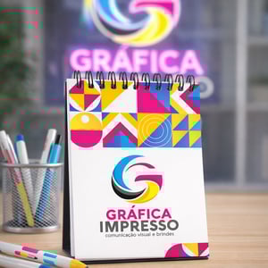 Bloco de Anotações 10x14cm 50 folhas Capa Fotográfica 180g Brilho 10x14cm 4x4 Cores / Frente e Verso Colorido Sem Revestimento Corte Reto e Refile 