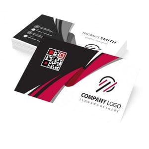 Cartão de visita Couchê 300g 9x5cm 4x1 Verniz Total Frente Corte Reto 