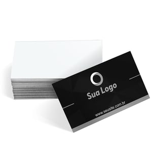 Cartão de visita Couchê 300g 9x5cm 1x0 Sem Laminação Sem Verniz Corte Reto 