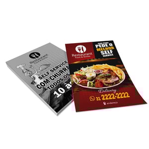 Panfletos / Flyers / Folhetos Couchê 90g 14x20cm 4x1 Sem verniz  