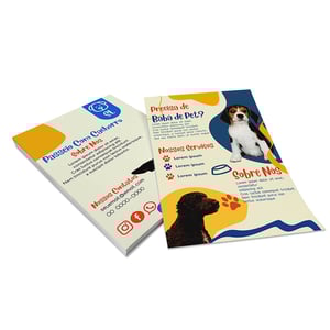 Panfletos / Flyers / Folhetos Couchê 115g 20x30cm 4x4 Sem verniz  