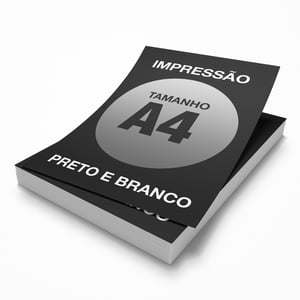 Impressão Preto e branco (QUANTIDADE) A4 Sulfite 75gr     