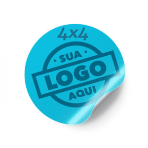 Adesivo C/ Corte Vinil (Plástico) 4x4   Com corte Resistente a água.Pode ir na geladeira.