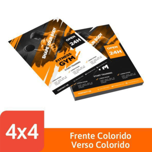 Panfleto 14x20 (Frente Verso) Papel Couchê 90gr 14x20 4x4  Corte Reto 