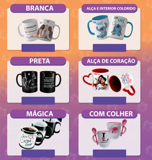Caneca de Porcelana Porcelana     