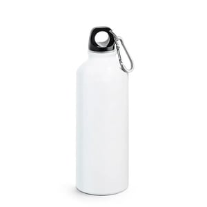 Garrafa Squeeze 700ml - Aluminio Branco com Mosquetão      
