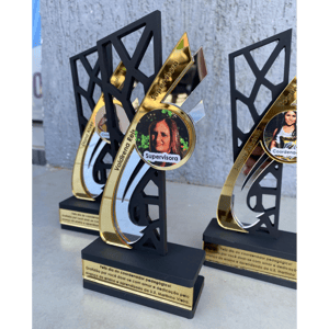 TROFÉU MDF 6MM COM ACRÍLICO 20CM      
