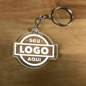 CHAVEIRO ACRÍLICO CRISTAL COM IMPRESSÃO      