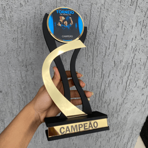 TROFÉU MDF 6MM COM ACRÍLICO 20CM      
