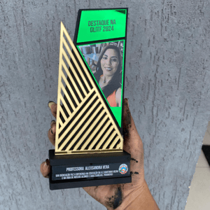 TROFÉU MDF 6MM COM ACRÍLICO 20CM      
