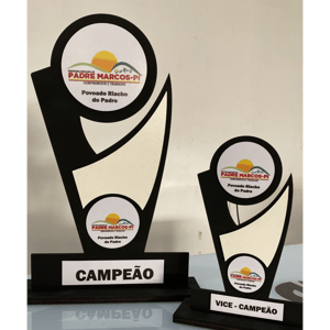 TROFÉU MDF 6MM COM ACRÍLICO 20CM      