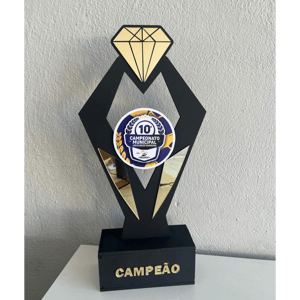TROFÉU MDF 6MM COM ACRÍLICO 20CM      