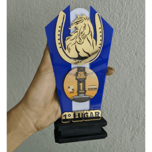 TROFÉU MDF 6MM COM ACRÍLICO 20CM      
