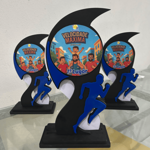TROFÉU MDF 6MM COM ACRÍLICO 20CM      