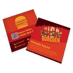 CARTÃO DE AGRADECIMENTO 9x10CM IMPRESSÃO FRENTE E VERSO SEM VERNIZ COUCHE 250      