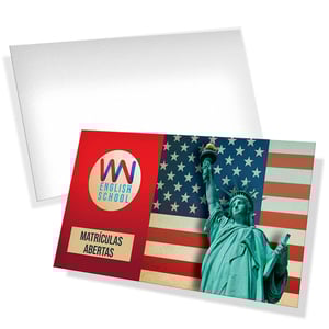 CARTÃO DE AGRADECIMENTO 10X18CM IMPRESSÃO FRENTE SEM VERNIZ COUCHE 250      