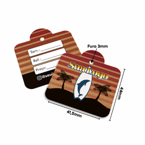 TAG MINI BOX 300G COM VERNIZ IMPRESSÃO FRENTE      