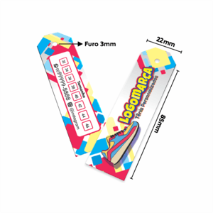 TAG CHANFRADO PALITO 300G SEM VERNIZ IMPRESSÃO FRENTE      