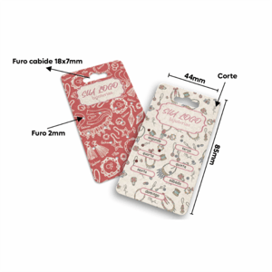 TAG BRINCOS SEMANINHA 300G COM VERNIZ IMPRESSÃO FRENTE      