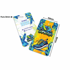 TAG 4 CANTOS ARREDONDADOS 300G COM VERNIZ IMPRESSÃO FRENTE      