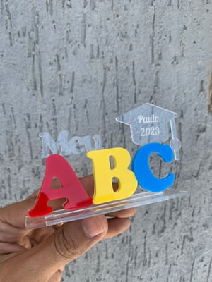 LEMBRANCINHA ABC ACRÍLICO 12X7CM      