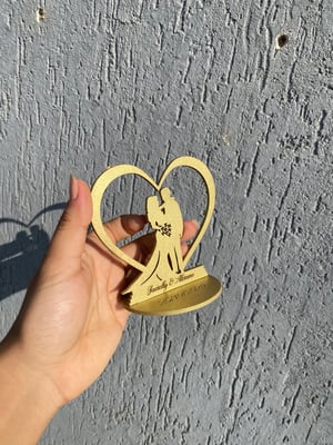 CASAL MDF BRANCO CRU COM PINTURA DOURADA 10CM      