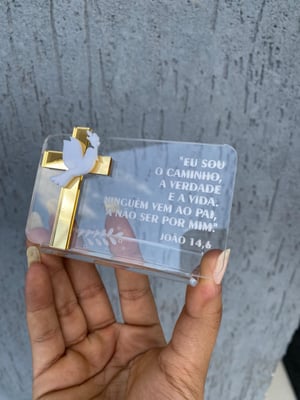 LEMBRANÇA BATIZADO 7X10CM EM ACRÍLICO      