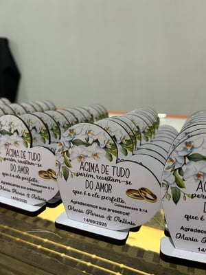 CORAÇÃO 7X7CM MDF BRANCO COM IMPRESSÃO UV      