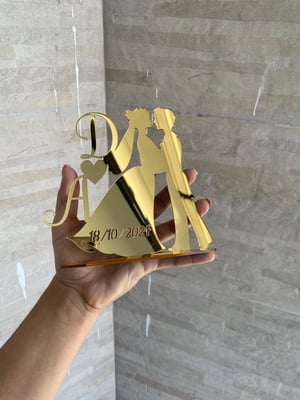 CASAL ACRÍLICO ESPELHADO 12CM      