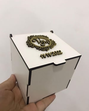 CAIXA MDF BRANCO TAMPA ABRE FÁCIL 12X12X8CM      