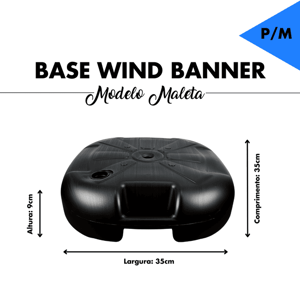Base Quadrada para Wind Banner (P/M)