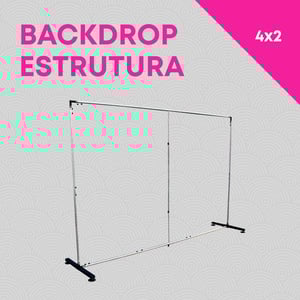BACKDROP ESTRUTURA 4000x2000mm ALUMÍNIO DESMONTÁVEL RETANGULO   EMBALAGEM FRETE GRÁTIS NAS COMPRAS ACIMA DE 100,00, CONSULTE AS REGIÕES.