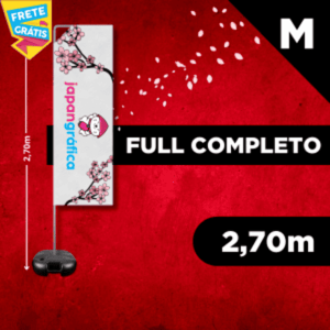 WIND FULL COMPLETO (M) TECIDO TECNOSPORT 100% SINTÉTICO 2.70M X 0.65M DUPLA-FACE | IMPRESSÃO ULTRA-HD EPSON ESTRUTURA DE ALUMÍNIO DESMONTÁVEL RETANGULAR / Base Titan Black Modelo Maleta com Alça FRETE GRÁTIS NAS COMPRAS ACIMA DE 100,00, CONSULTE AS REGIÕES.