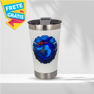 COPO TÉRMICO AÇO INOX 171MM x 91MM 4 CORES + BRANCO + VERNIZ ULTRA HD ADESIVO DTF UV 500 ML / COM OU SEM ESTAMPA FRETE GRÁTIS NAS COMPRAS ACIMA DE 100,00, CONSULTE AS REGIÕES.
