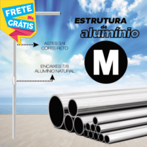 HASTE WIND FULL (M) ESTRUTURA DESMONTÁVEL 2.70M X 0.65M COR NATURAL TUBOS DE ALUMÍNIO 3/4 EMBALAGEM 
