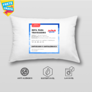 REFIL PARA TRAVESSEIRO FIBRA VIRGEM DE SILICONE ANTIALÉRGICO 70CM X 50CM BRANCA TECIDO TACTEL ENCHIMENTO 1000GR / SUPER MACIA FRETE GRÁTIS NAS COMPRAS ACIMA DE 100,00, CONSULTE AS REGIÕES.