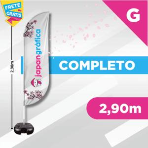 WIND BANNER COMPLETO (G) TECIDO TECNOSPORT 100% SINTÉTICO 2.90M X 0.65M DUPLA-FACE | IMPRESSÃO ULTRA-HD EPSON ESTRUTURA DE ALUMÍNIO DESMONTÁVEL FACA | PENA | VELA | ÂNGULO / BASE TITAN BLACK FRETE GRÁTIS NAS COMPRAS ACIMA DE 100,00, CONSULTE AS REGIÕES.