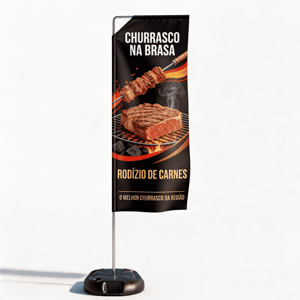 Wind Banner Full P Completo TECIDO TECNOSPORT 100% SINTÉTICO 2.15M X 0.65M DUPLA-FACE | IMPRESSÃO ULTRA-HD EPSON ESTRUTURA DE ALUMÍNIO DESMONTÁVEL RETANGULAR / Base Titan Black Modelo Maleta com Alça FRETE GRÁTIS NAS COMPRAS ACIMA DE 100,00, CONSULTE AS REGIÕES.