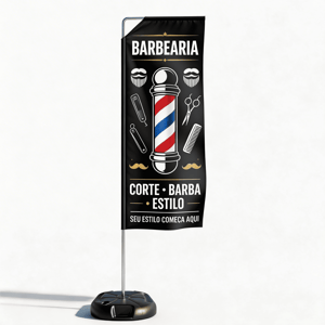 Wind Banner Full G Completo TECIDO TECNOSPORT 100% SINTÉTICO 2.70M X 0.65M DUPLA-FACE | IMPRESSÃO ULTRA-HD EPSON ESTRUTURA DE ALUMÍNIO DESMONTÁVEL RETANGULAR / Base Titan Black Modelo Maleta com Alça FRETE GRÁTIS NAS COMPRAS ACIMA DE 100,00, CONSULTE AS REGIÕES.