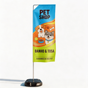 Wind Banner Full M Completo TECIDO TECNOSPORT 100% SINTÉTICO 2.70M X 0.65M DUPLA-FACE | IMPRESSÃO ULTRA-HD EPSON ESTRUTURA DE ALUMÍNIO DESMONTÁVEL RETANGULAR / Base Titan Black Modelo Maleta com Alça FRETE GRÁTIS NAS COMPRAS ACIMA DE 100,00, CONSULTE AS REGIÕES.