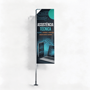 Wind Banner Full Parede M TECIDO TECNOSPORT 100% SINTÉTICO 2.70M X 0.65M DUPLA-FACE | IMPRESSÃO ULTRA-HD EPSON ESTRUTURA DE ALUMÍNIO DESMONTÁVEL FACA | PENA | VELA | ÂNGULO / SUPORTE DE AÇO FRETE GRÁTIS NAS COMPRAS ACIMA DE 100,00, CONSULTE AS REGIÕES.
