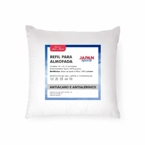 REFIL PARA ALMOFADA FIBRA VIRGEM DE SILICONE ANTIALÉRGICO 45CM X 45CM BRANCA TECIDO TACTEL ENCHIMENTO 500GR / SUPER MACIA FRETE GRÁTIS NAS COMPRAS ACIMA DE 100,00, CONSULTE AS REGIÕES.